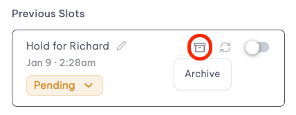 Archive option