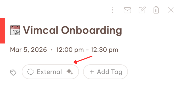 External meeting tags