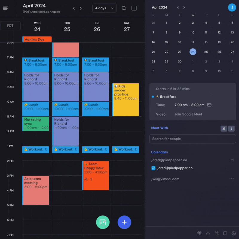 Calendar Holds demo