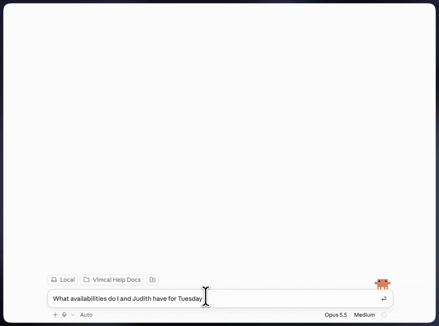 Finding available times with Vimcal MCP